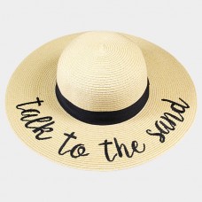 DESIGER INSPIRED "TALK TO THE SAND" CRUSHABLE WIDE BRIM FLOPPY SUN HAT  eb-91133969